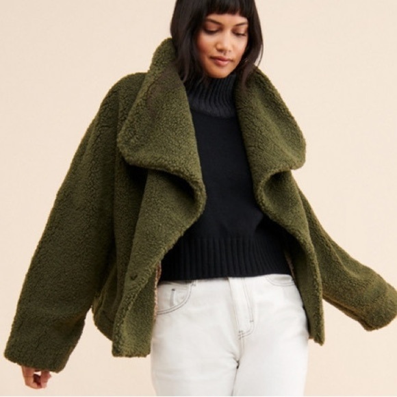 Free People Teddy Izzy Wrap Sherpa Coat - Picture 1 of 7